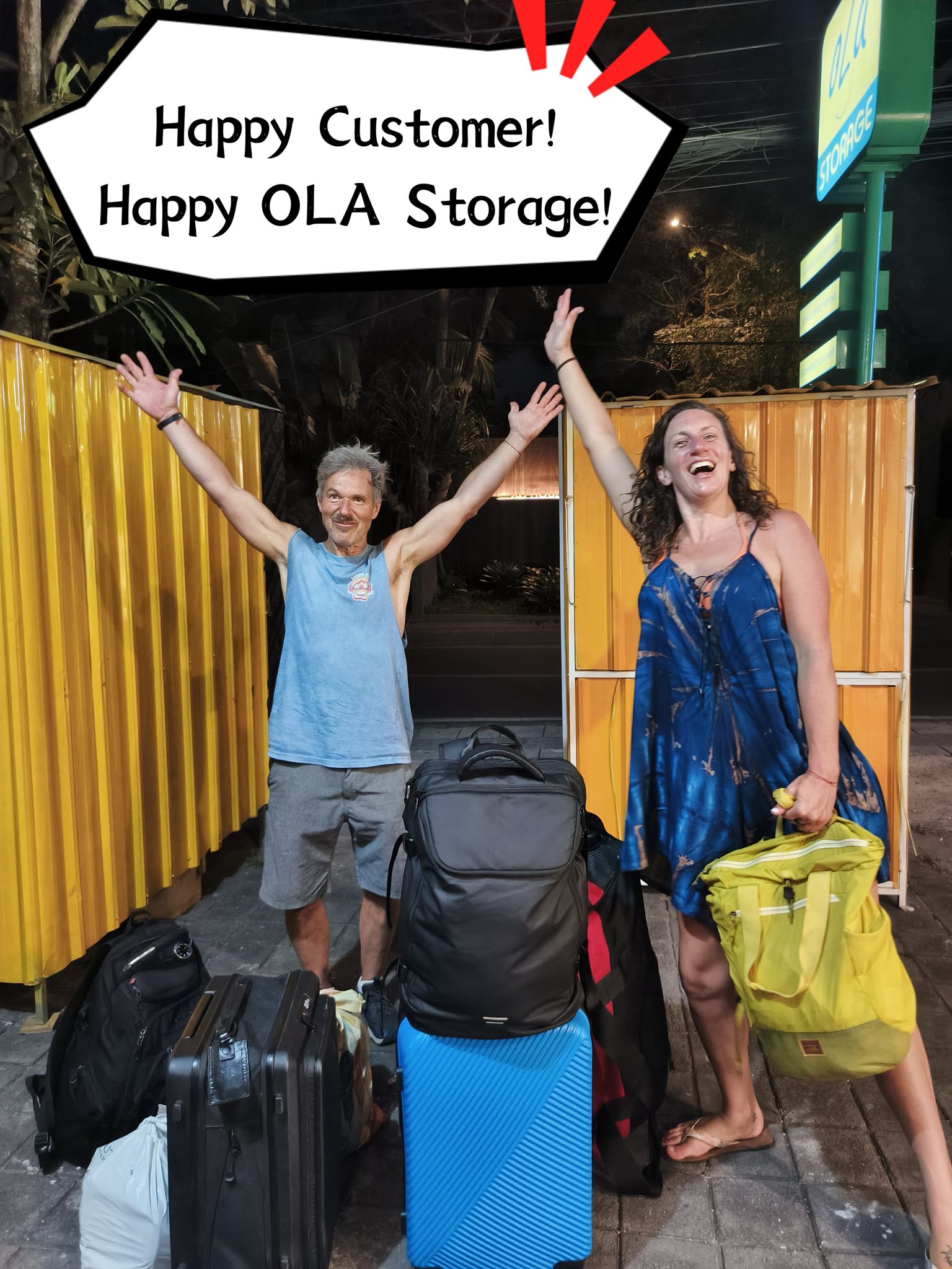 OLA customer satisfied self storage Bali